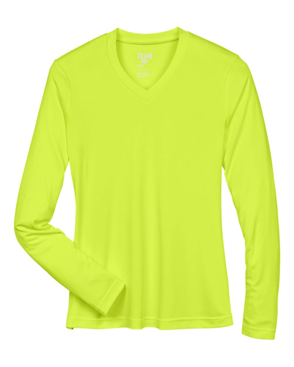 Women's Zone Performance Long Sleeve Tee in Safety Yellow - flat front