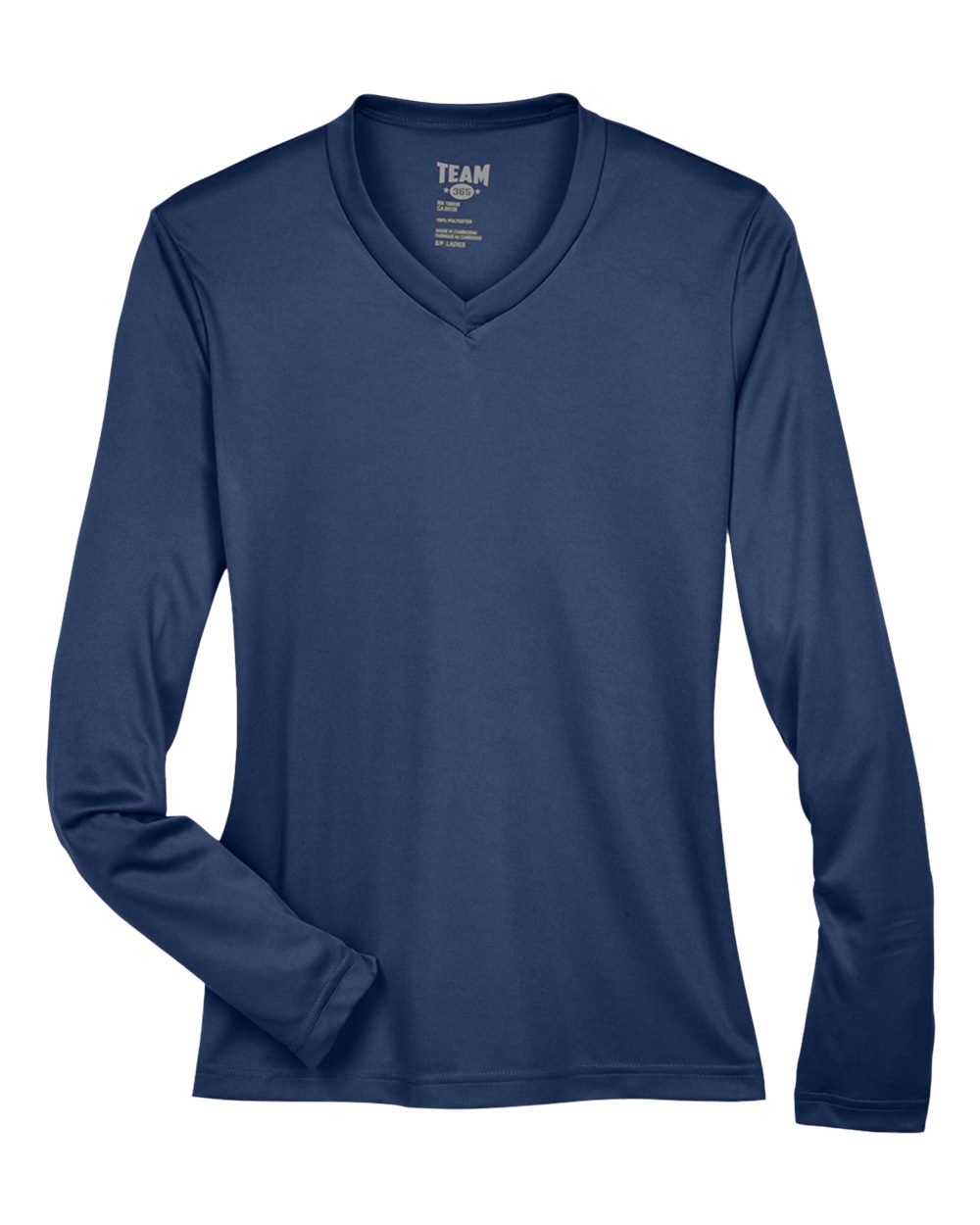 Women's Zone Performance Long Sleeve Tee in Sport Dark Navy - flat front