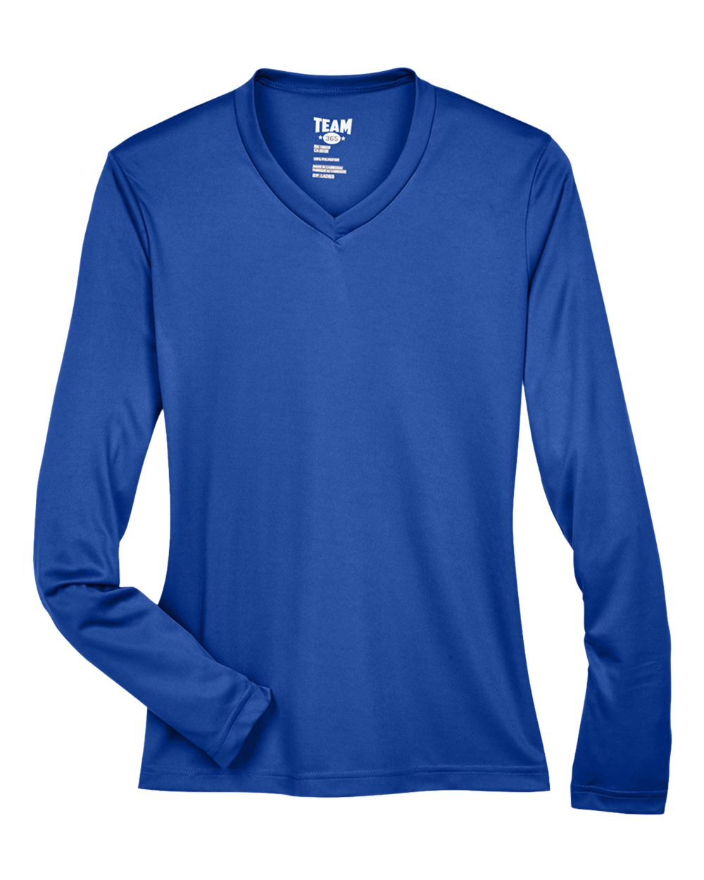 Women's Zone Performance Long Sleeve Tee in Sport Royal - flat front