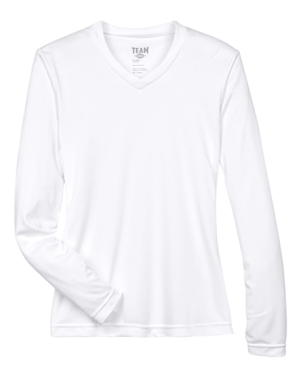 Women's Zone Performance Long Sleeve Tee in White - flat front