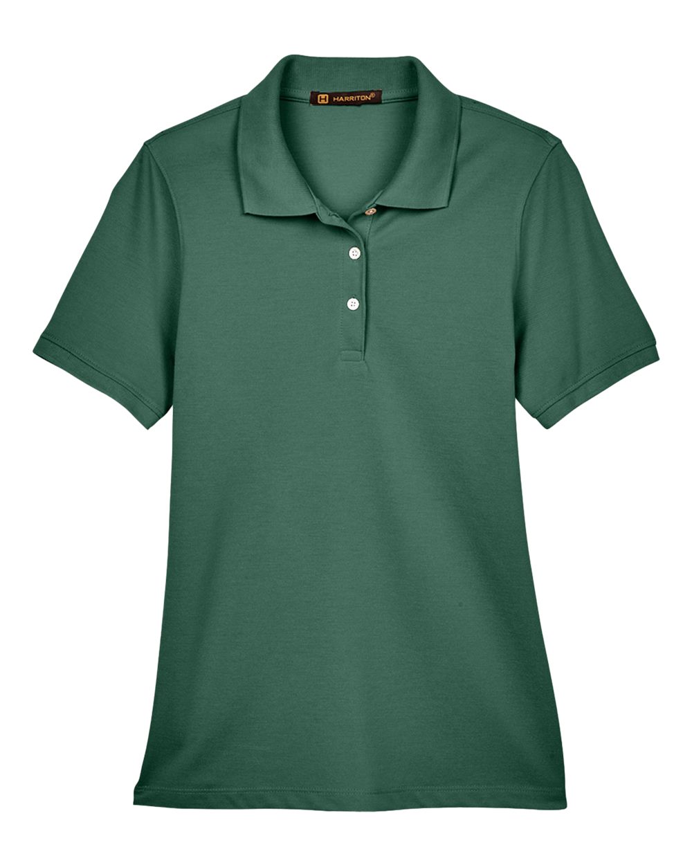 Women's Easy-Care Pique Polo in Hunter - flat front