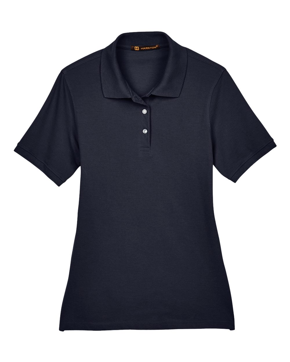 Women's Easy-Care Pique Polo in Navy - flat front