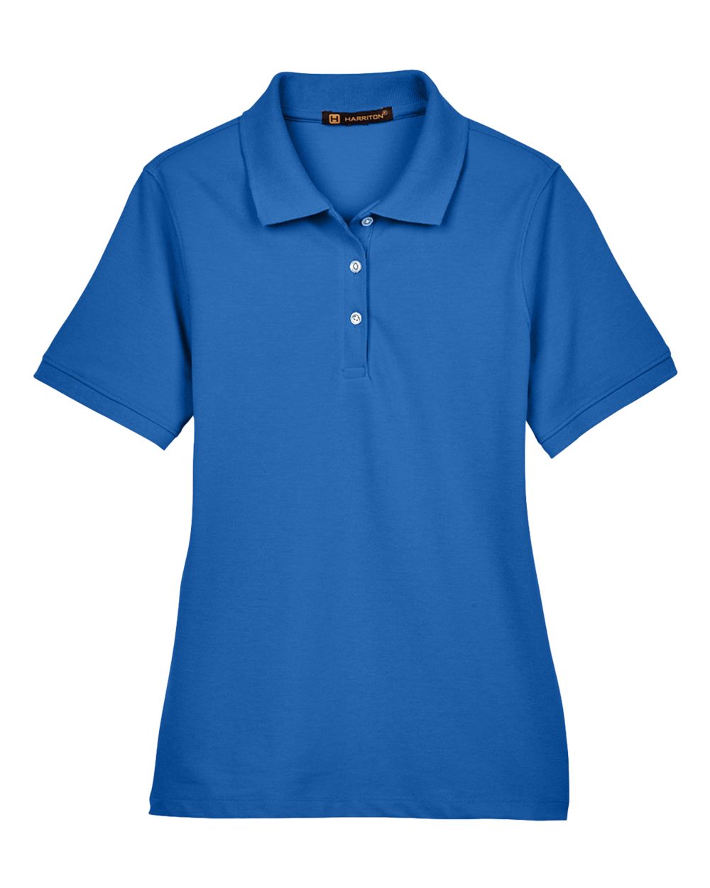 Women's Easy-Care Pique Polo in True Royal - flat front
