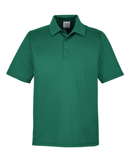 Men's Zone Performance Polo in Sport Forest - flat front