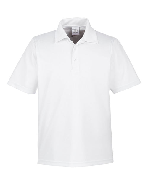 Men's Zone Performance Polo in White - flat front