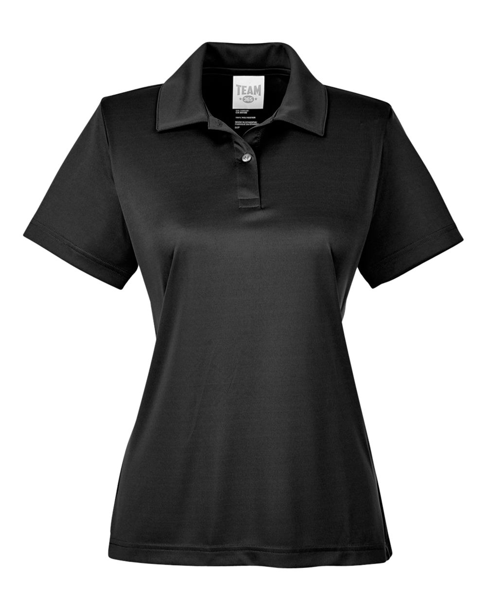 Women's Zone Performance Polo in Black - flat front