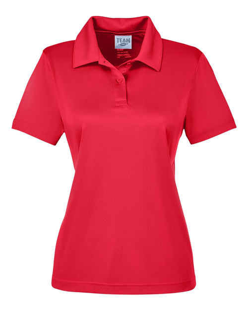 Women's Zone Performance Polo in Sport Red - flat front
