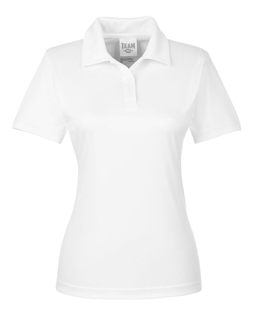 Women's Zone Performance Polo in White - flat front