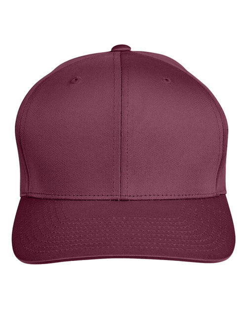 Zone Performance Cap by Yupoong® in Sport Maroon - flat front