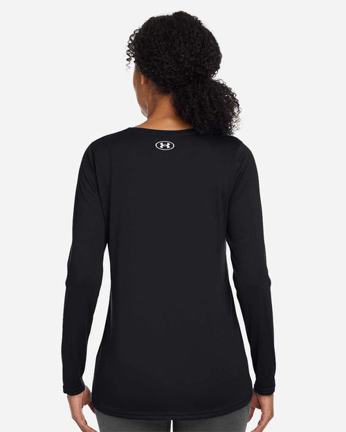 Under Armour Women's Team Tech™ Long Sleeve T-Shirt on model, back