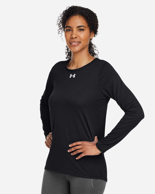 Under Armour Women's Team Tech™ Long Sleeve T-Shirt on model, side