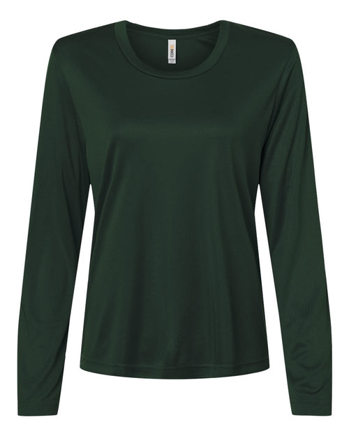 Women's Capital Performance Long Sleeve Tee in Forest - flat front