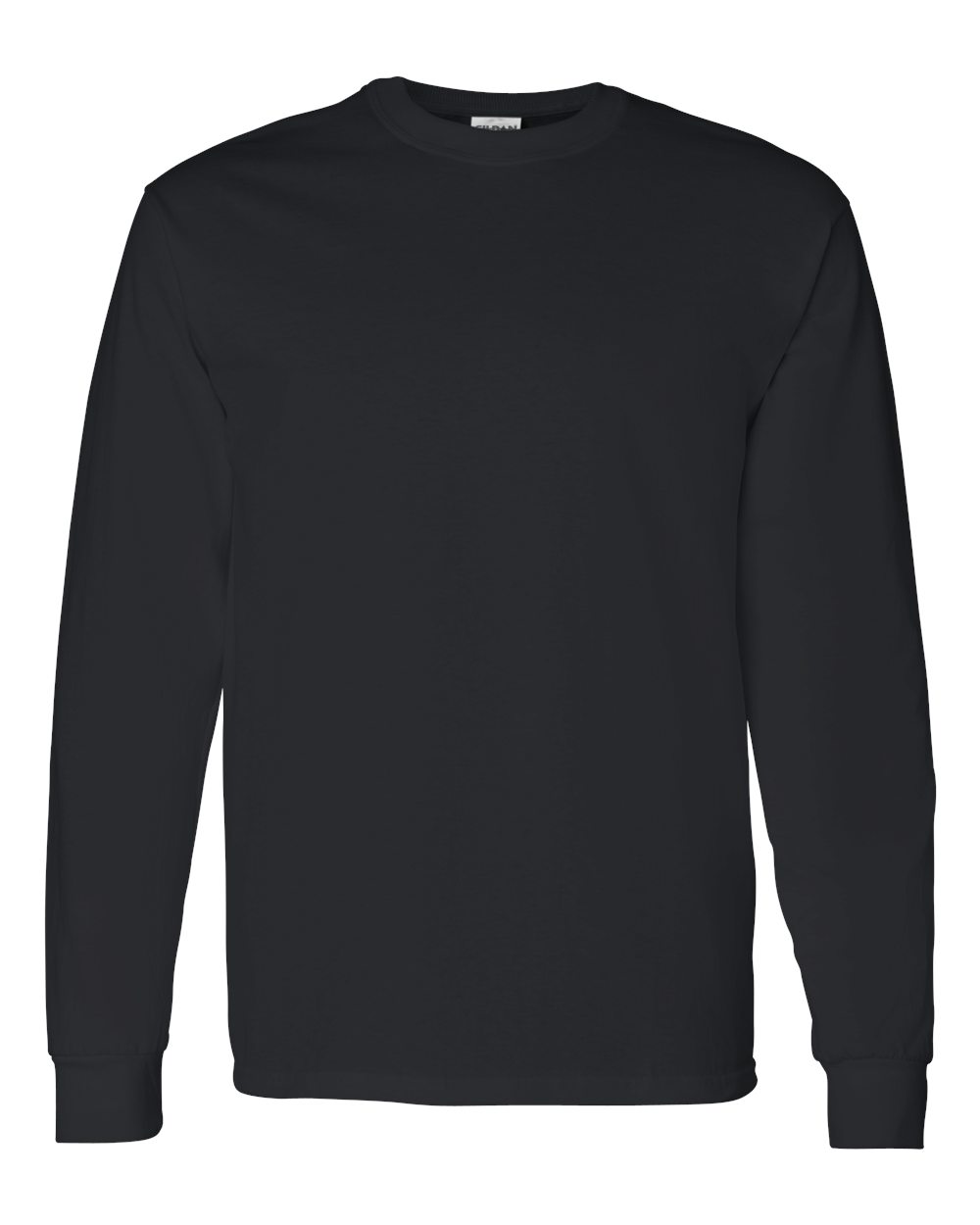 Unisex Long Sleeve T-Shirt in Black - flat front