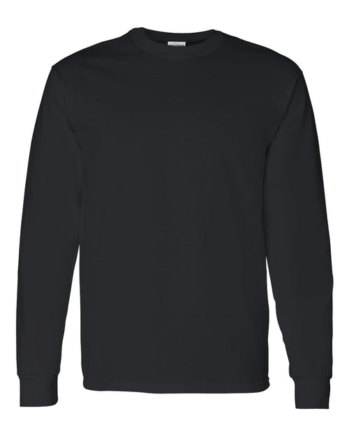 Unisex Long Sleeve T-Shirt in Black - flat front