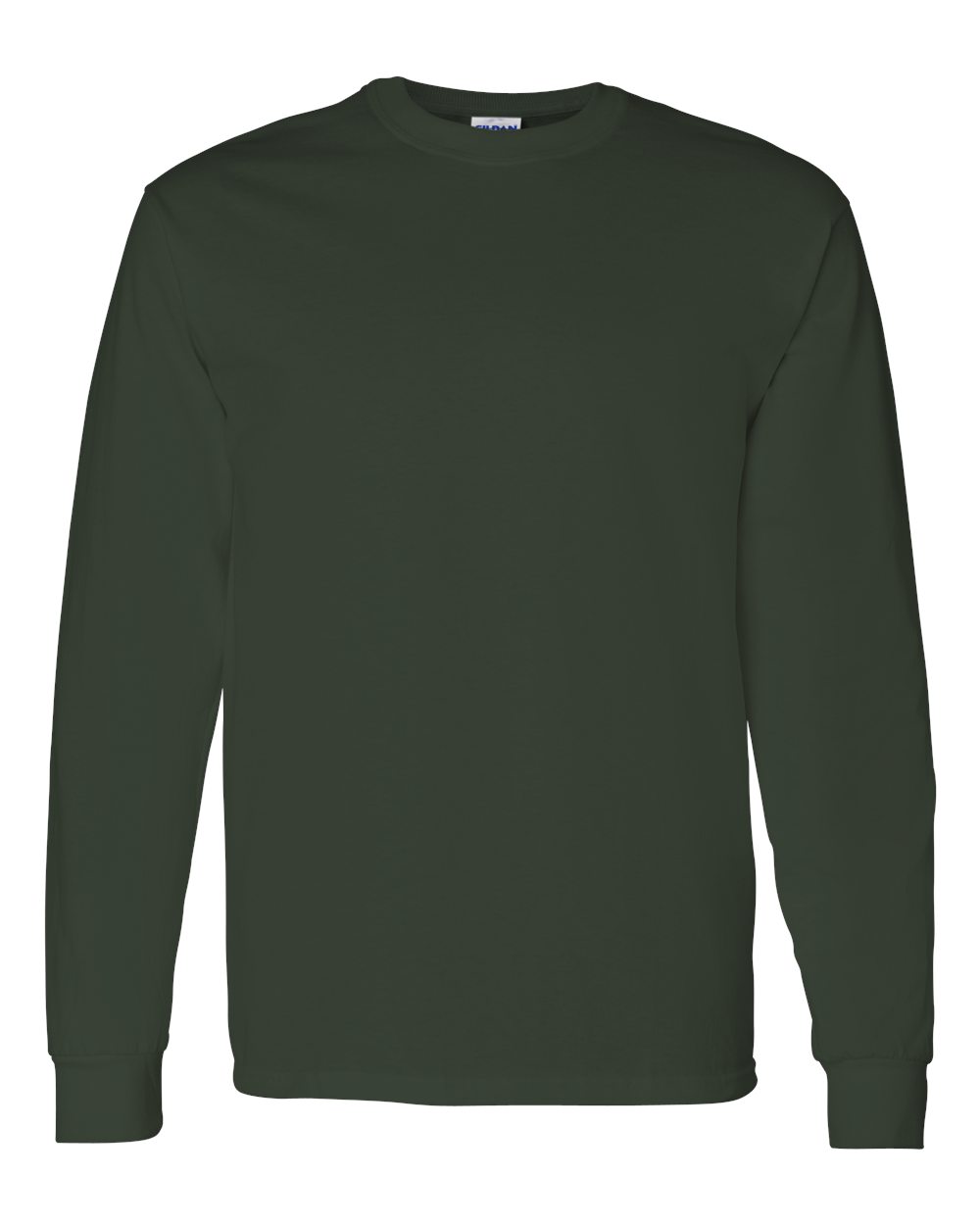 Unisex Long Sleeve T-Shirt in Forest - flat front