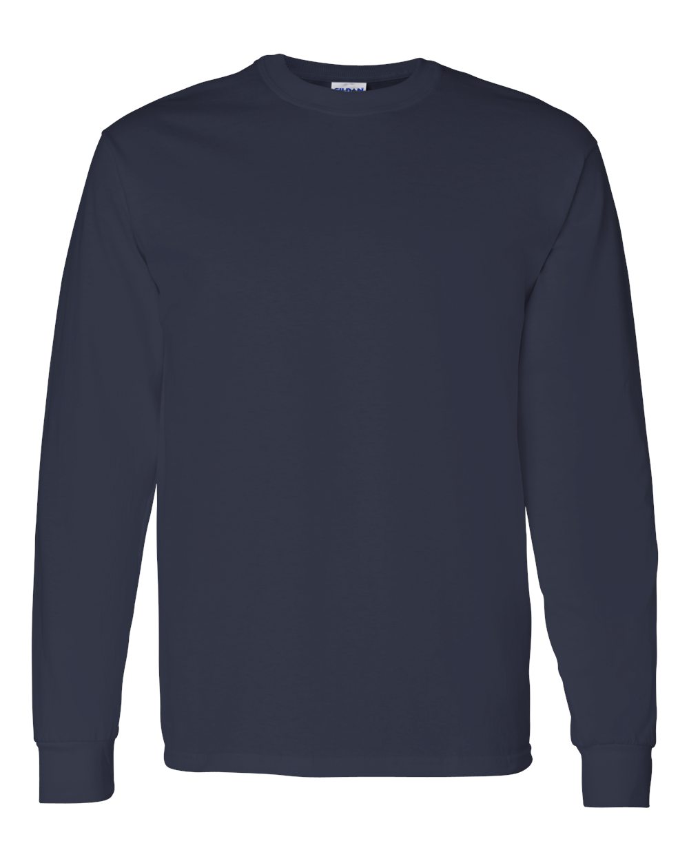 Unisex Long Sleeve T-Shirt in Navy - flat front