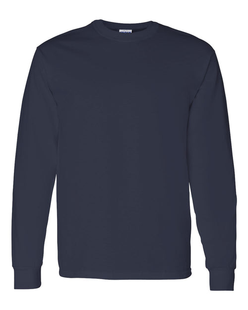 Unisex Long Sleeve T-Shirt in Navy - flat front