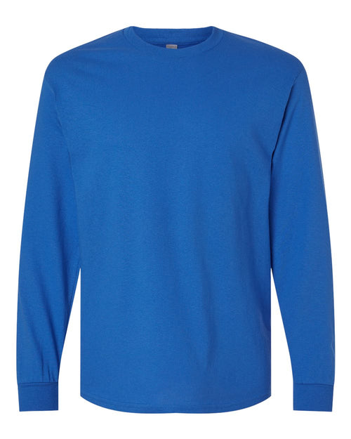Unisex Long Sleeve T-Shirt in Royal - flat front