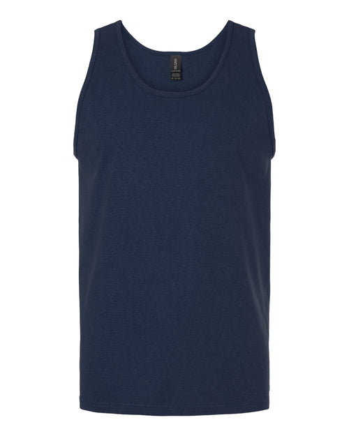 Unisex Tank Top in Navy - flat front