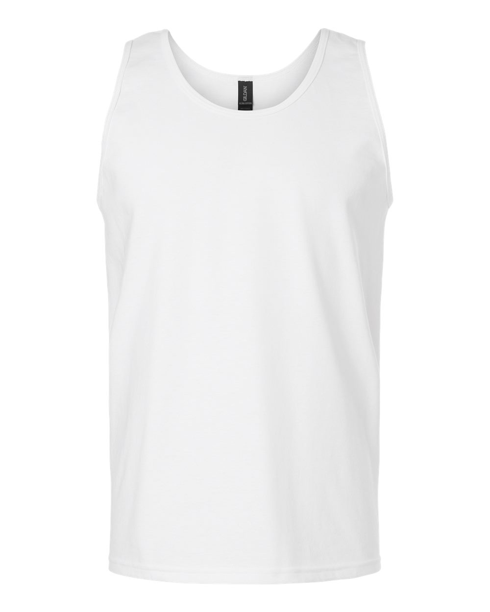 Unisex Tank Top in White - flat front