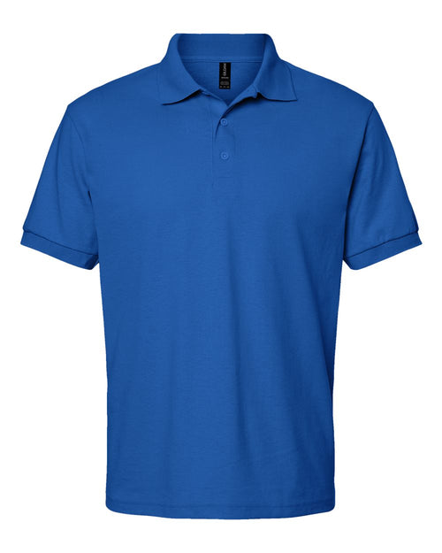 Unisex Pique Polo in Royal - flat front