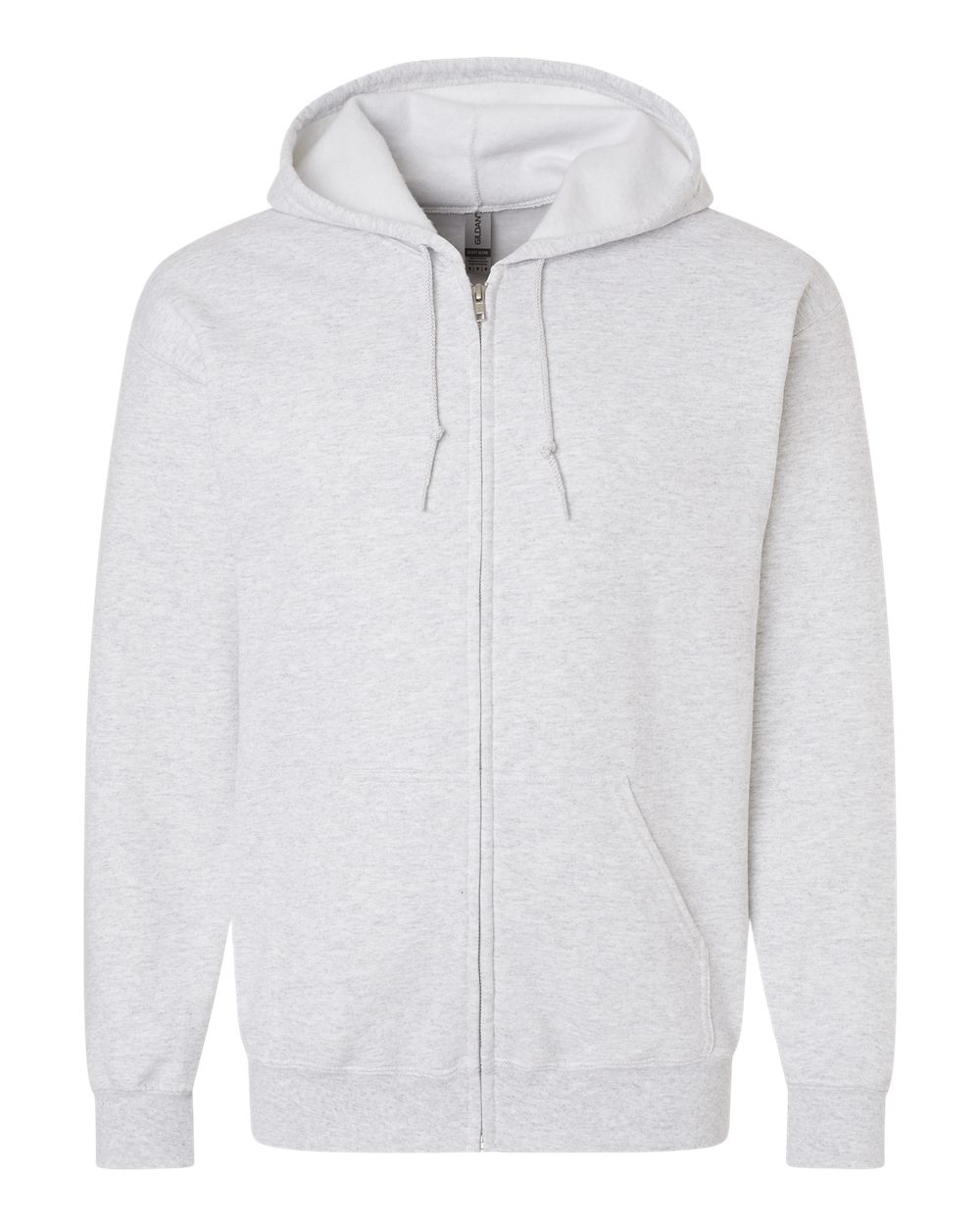 Unisex Full-Zip Hoodie in Ash - flat front