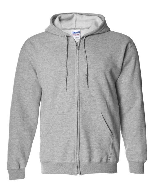 Unisex Full-Zip Hoodie in Sport Grey - flat front