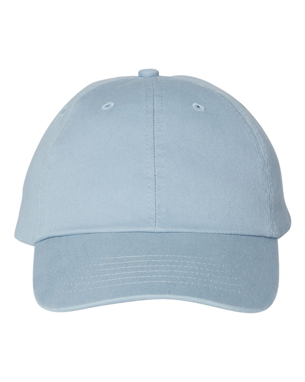 Bio-Washed Classic Dad Hat in Baby Blue - flat front
