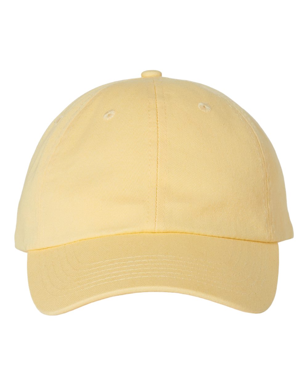 Bio-Washed Classic Dad Hat in Butter - flat front