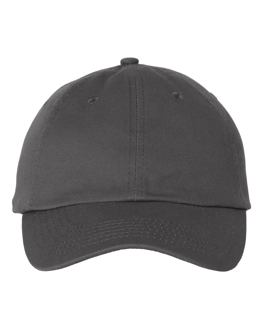 Bio-Washed Classic Dad Hat in Charcoal - flat front