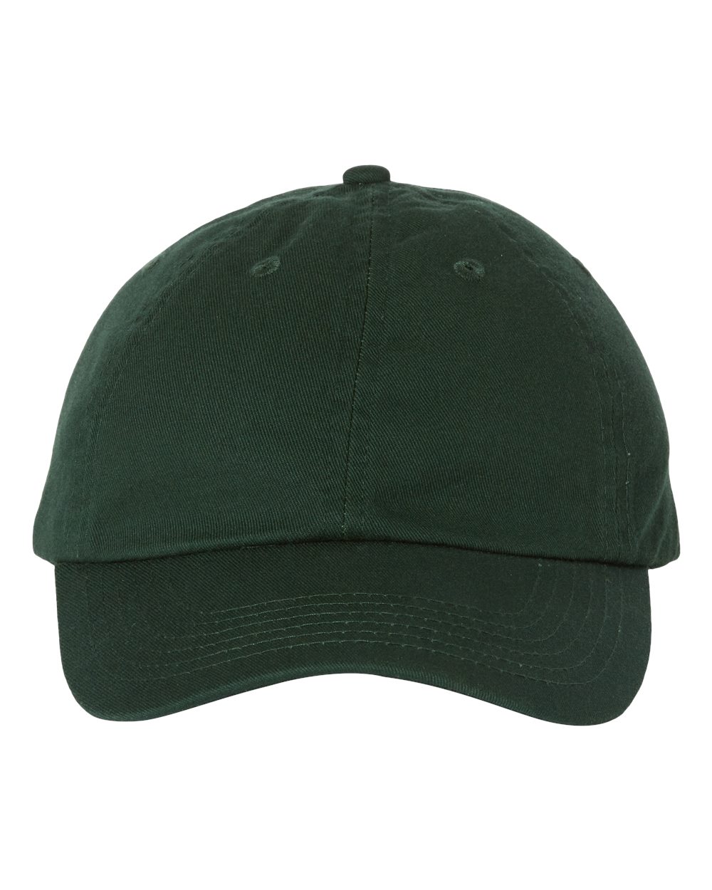 Bio-Washed Classic Dad Hat in Forest Green - flat front