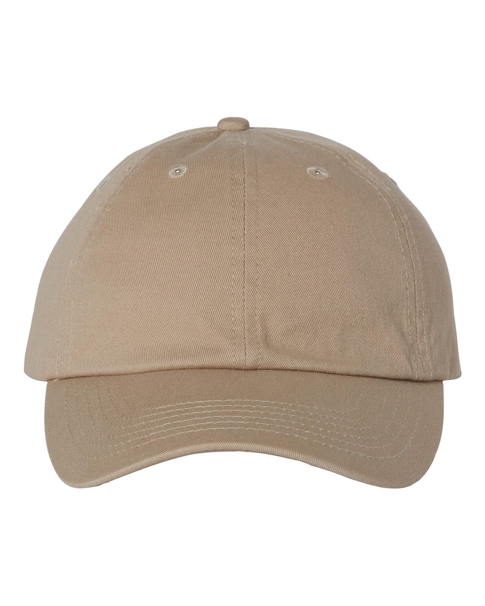 Bio-Washed Classic Dad Hat in Khaki - flat front