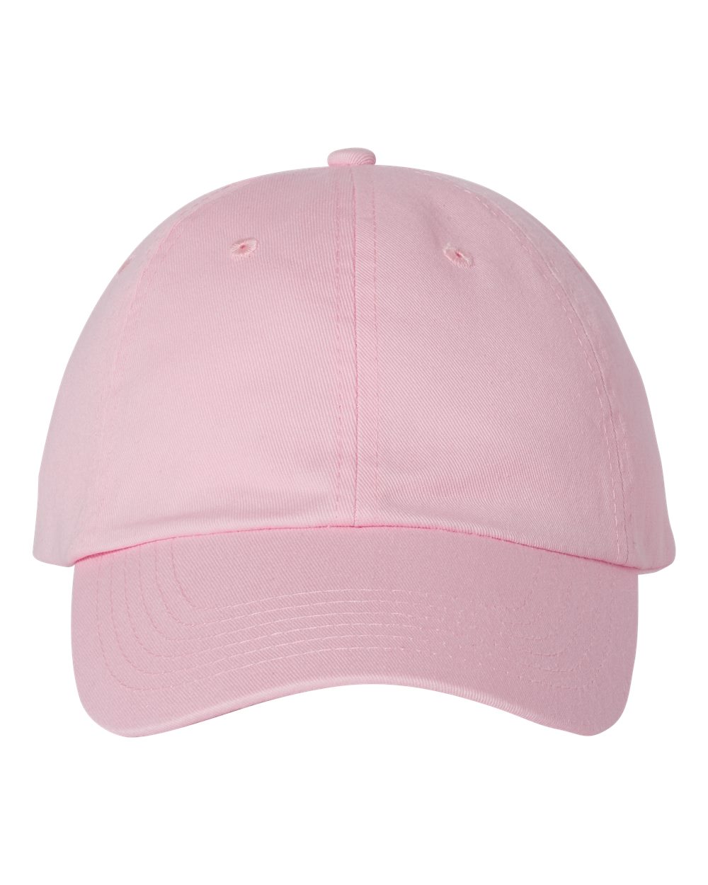 Bio-Washed Classic Dad Hat in Light Pink - flat front
