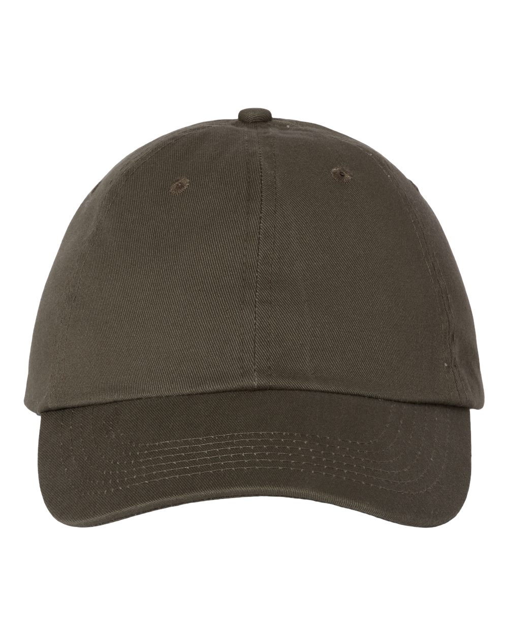Bio-Washed Classic Dad Hat in Olive - flat front