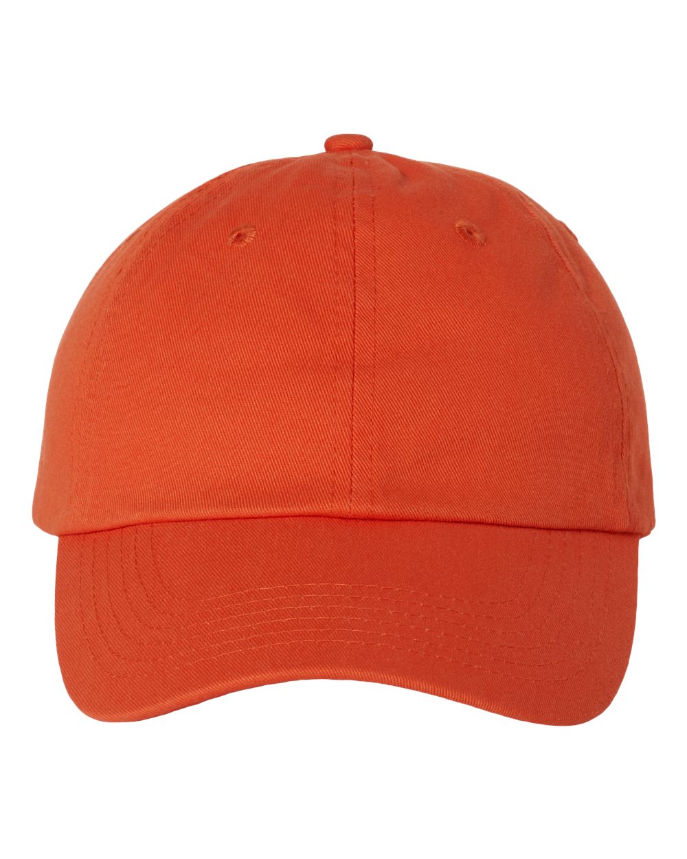 Bio-Washed Classic Dad Hat in Orange - flat front