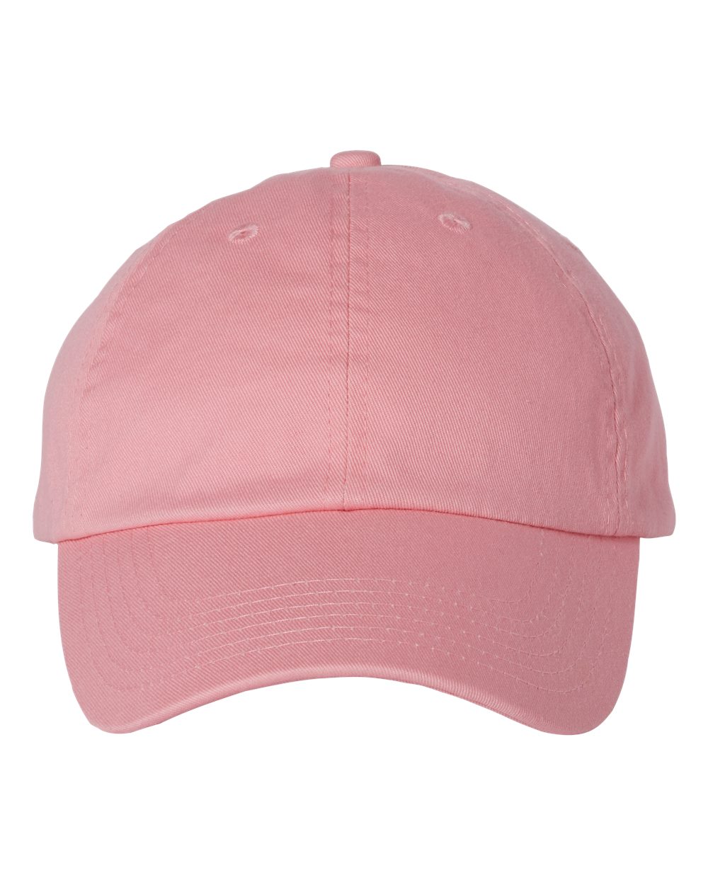 Bio-Washed Classic Dad Hat in Pink - flat front