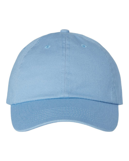 Bio-Washed Classic Dad Hat in Sky Blue - flat front
