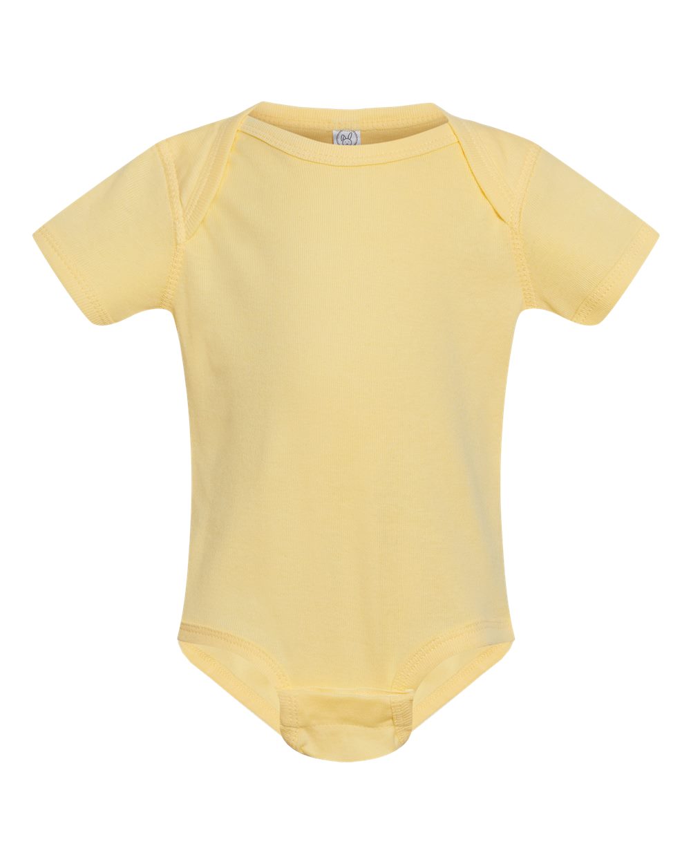 Infant Baby Rib Bodysuit in Banana - flat front