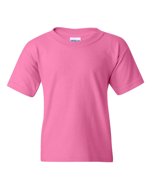 Youth T-Shirt in Azalea - flat front