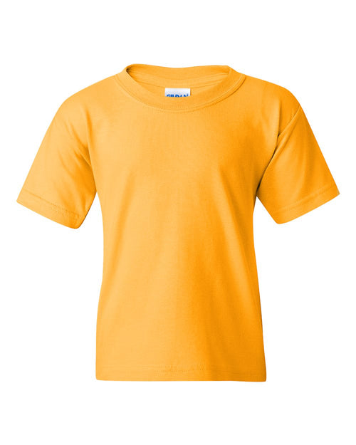 Youth T-Shirt in Gold - flat front