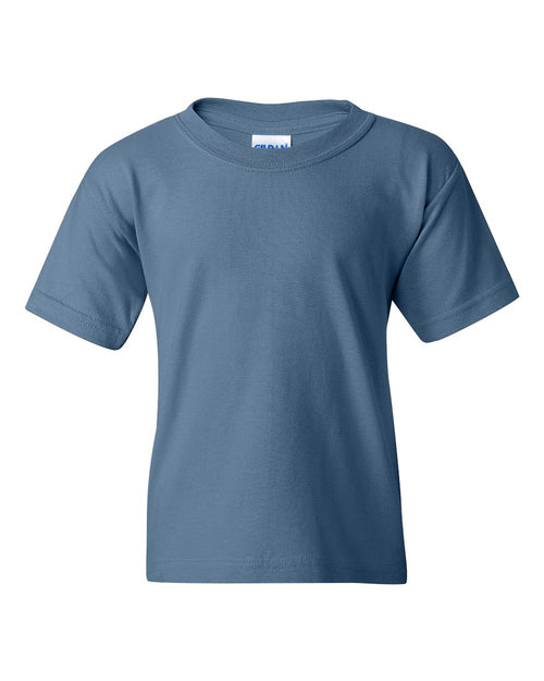 Youth T-Shirt in Indigo Blue - flat front