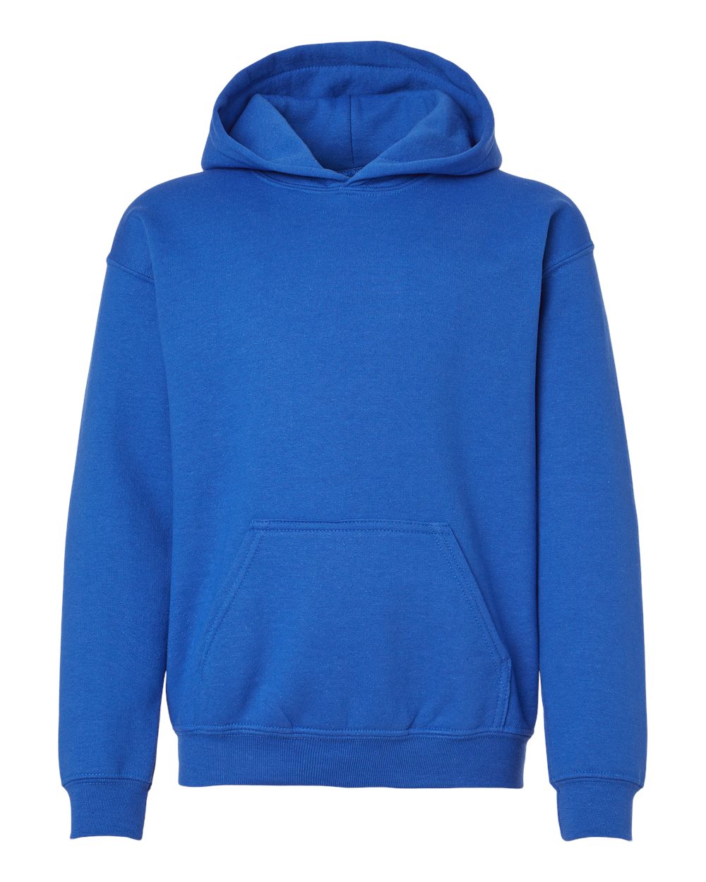 Youth Hoodie Heavy Blend Fleece in Royal - flat front