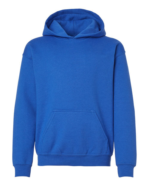 Youth Hoodie Heavy Blend Fleece in Royal - flat front