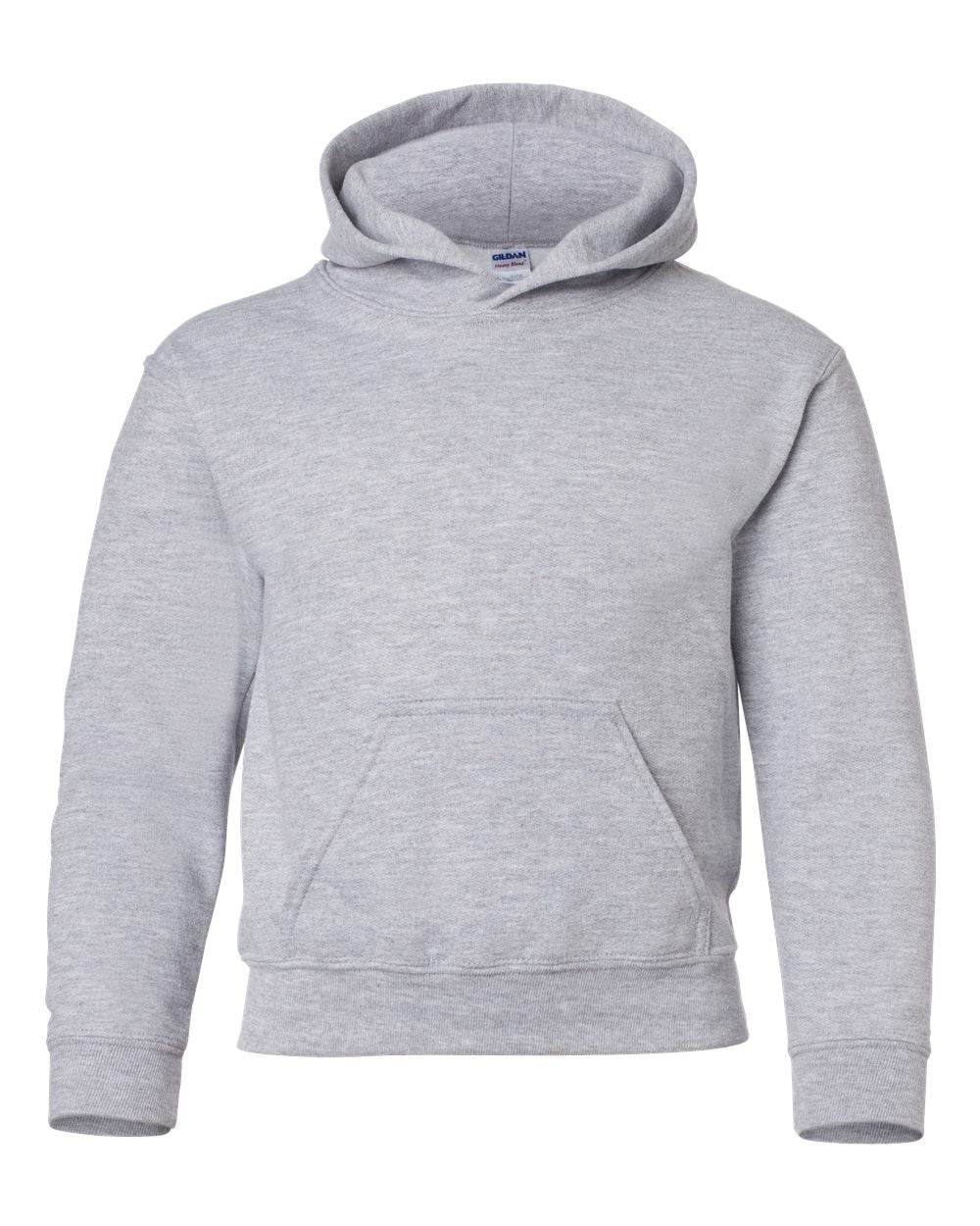 Youth Hoodie Heavy Blend Fleece in Sport Grey - flat front