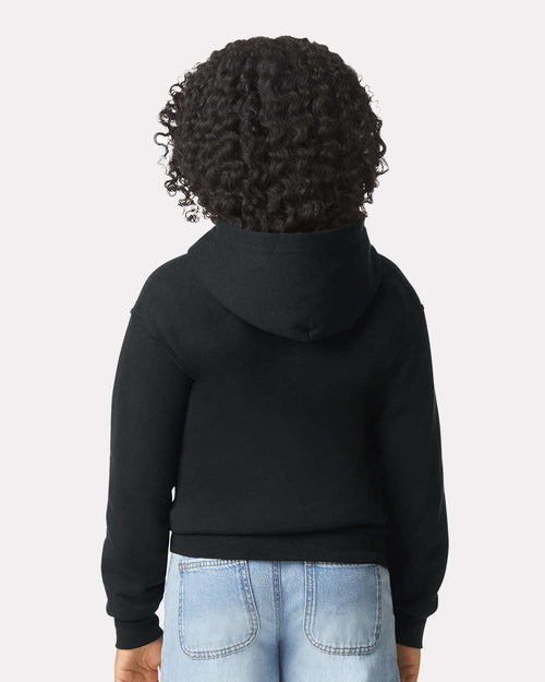 Youth Full-Zip Hoodie on model, back