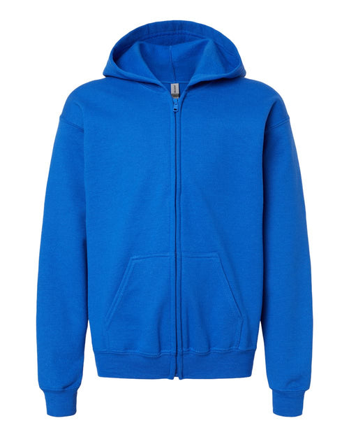 Youth Full-Zip Hoodie in Royal - flat front