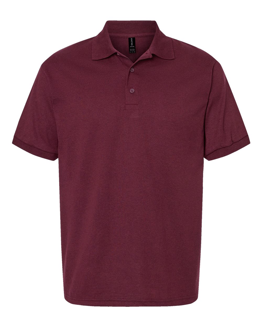 Unisex Pique Polo in Maroon - flat front
