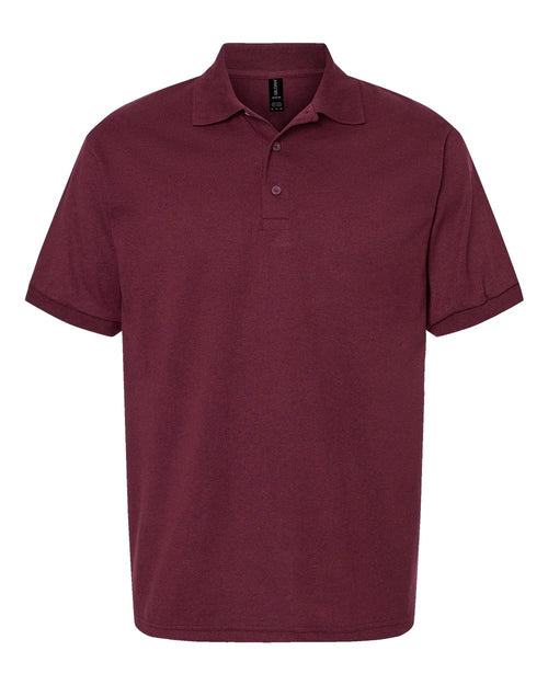 Unisex Pique Polo in Maroon - flat front