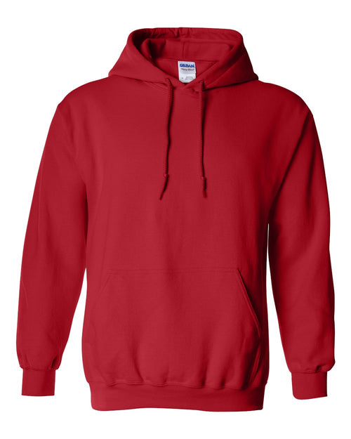 Unisex Heavy Blend™ Hooded Sweatshirt in Red - flat front