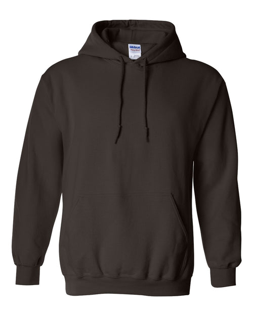 Unisex Heavy Blend™ Hooded Sweatshirt in Dark Chocolate - flat front